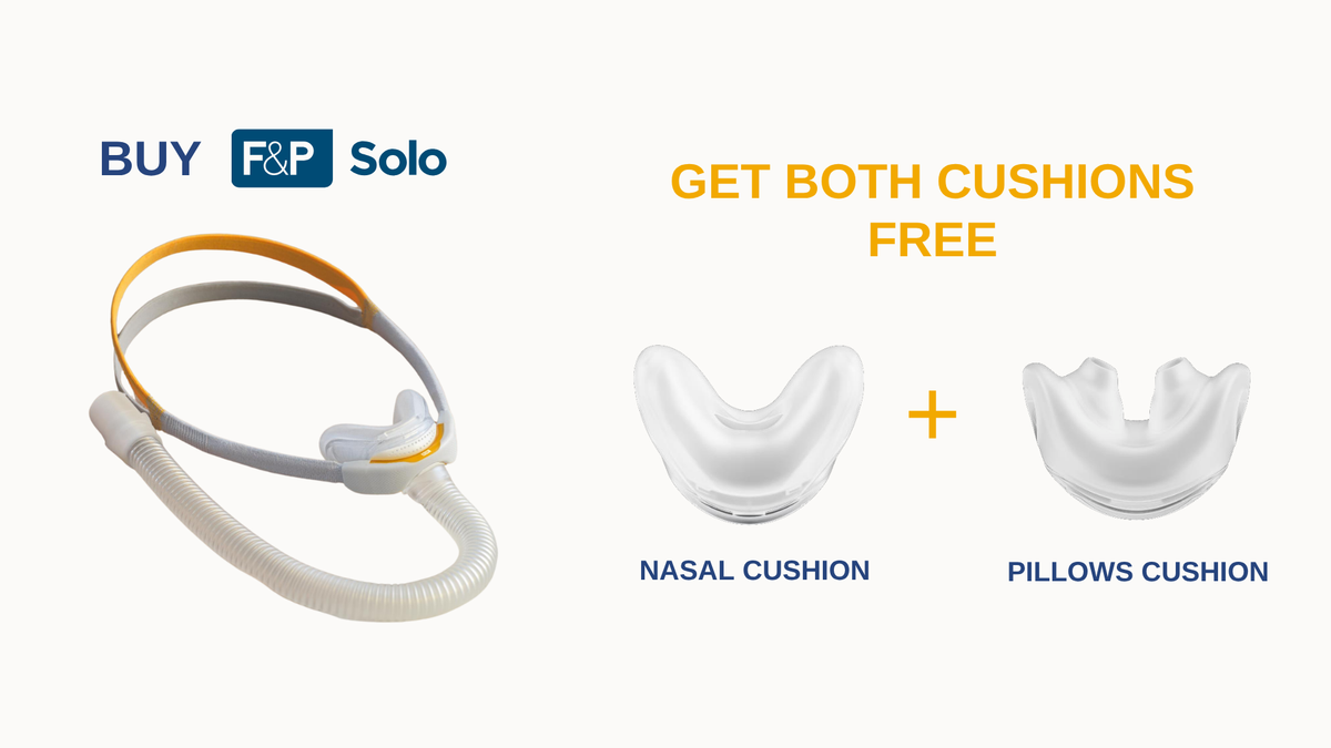 F&P Solo™ + Nasal and Pillows Cushion
