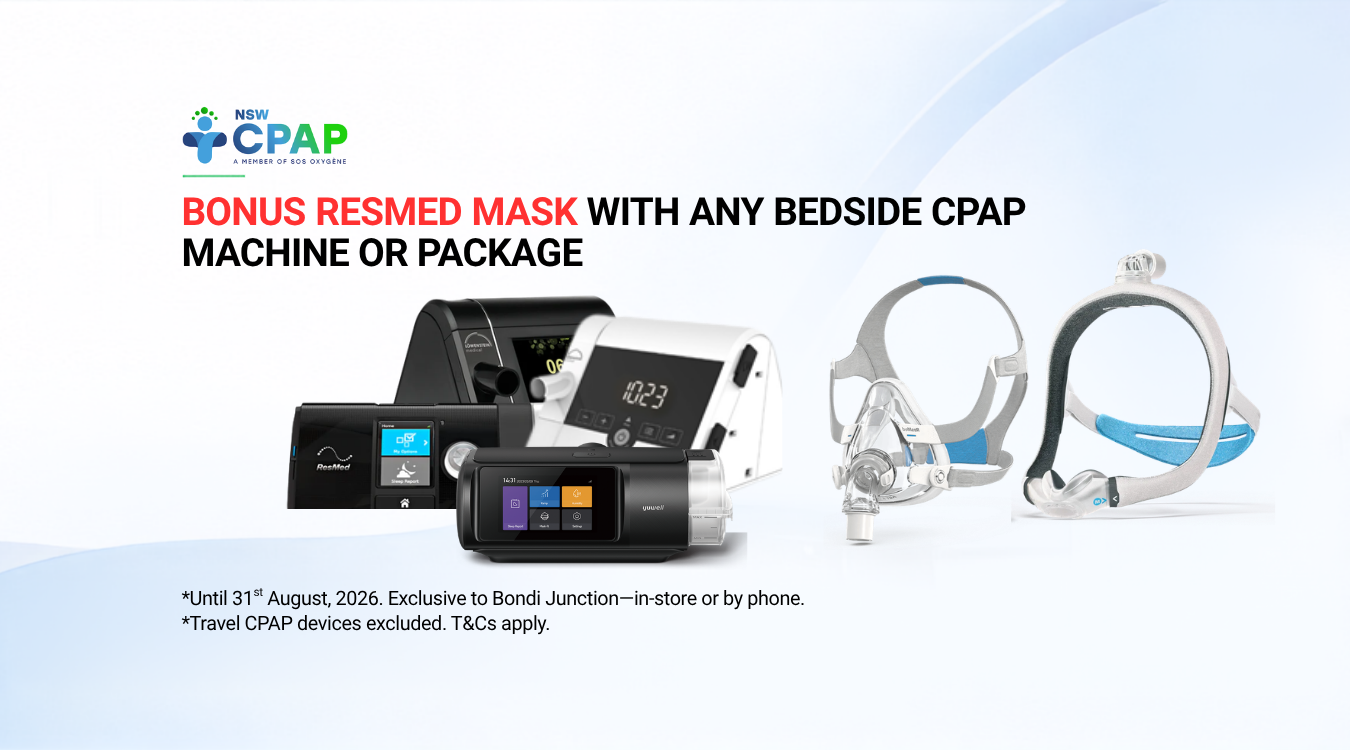 Bonus ResMed Mask with Any Bedside CPAP Machine or Package