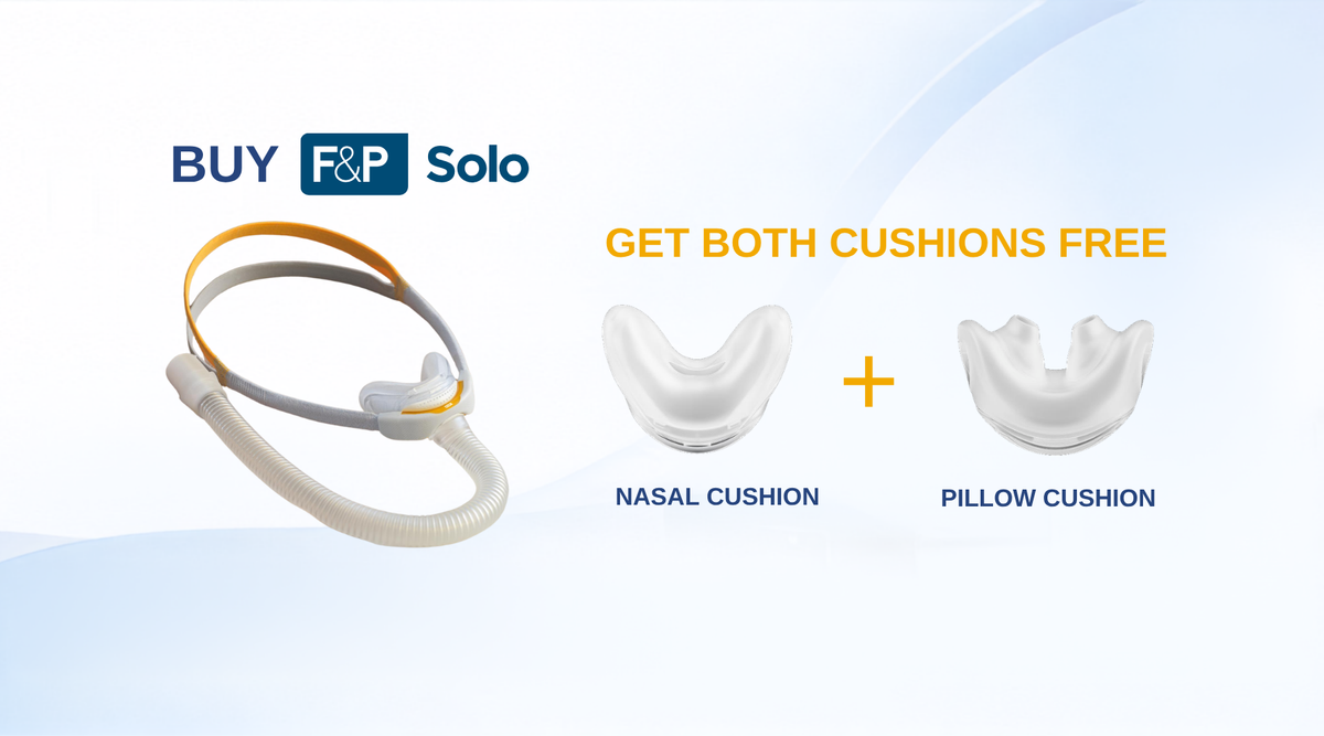 F&P Solo™ + Nasal and Pillow Cushion