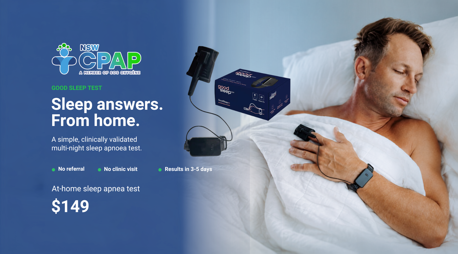 At-home sleep apnea test kit